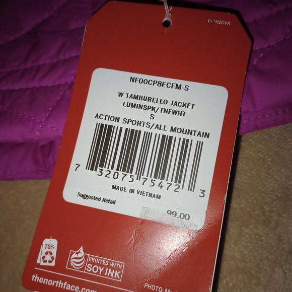 NWT The North Face Tamburello Jacket Pink Women's Size Small - Picture 11 of 11